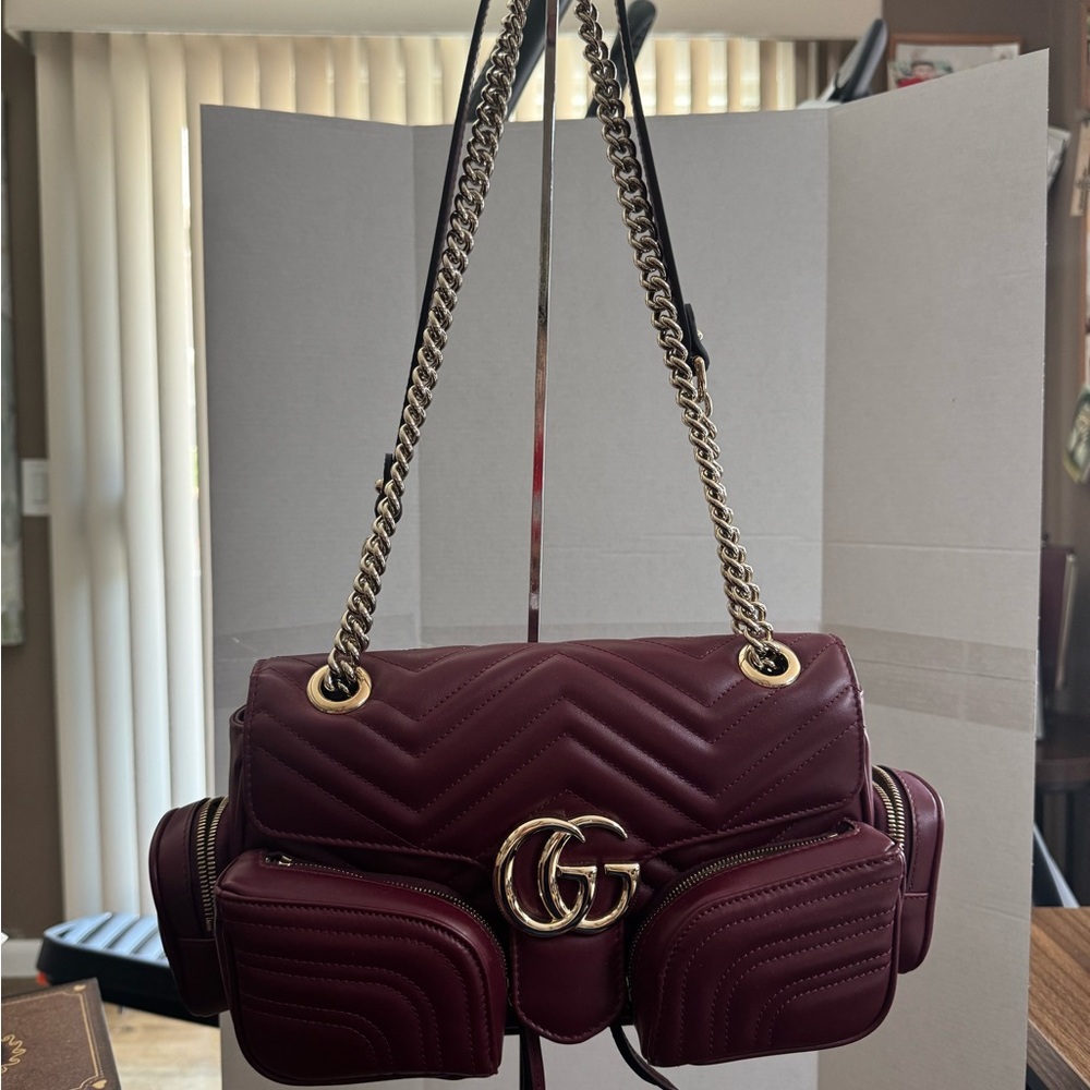 Gucci Red Quilted Leather Shoulder Bag